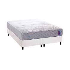 Cama Box Queen: Colchão Espuma D33 Herval / Ag 65 FeelCore + Base CRC Courano White (158x198)