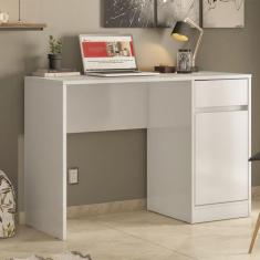 Escrivaninha Mesa P/ Computador C/ Gaveta Branco Home Office Escritóri