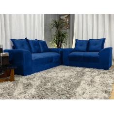 Sofá 2 e 3 Lugares Azul 410 Porto - Alpoim