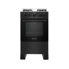 Fogão De Piso Atlas Monaco Plus 4 Bocas Mesa Inox Forno 50 Litros Pret