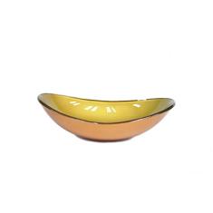 CUBA DE VIDRO OVAL 47CM DOURADO REAL