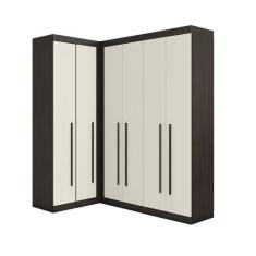 Guarda Roupa Closet Canto 6 Portas E 2 Gavetas Para Quarto Modulado Gl