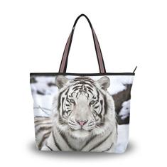 Bolsa de ombro feminina My Daily com tigre branco, Multi, Medium