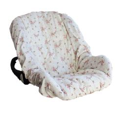 Capa de Bebê Conforto 100% Algodão - Floral Rosa