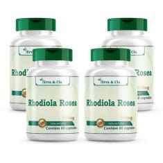 Rhodiola Rosea Cápsulas 500Mg 4 Frascos Raiz De Ouro