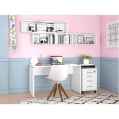 Conjunto Home Office 5 Peças Branco