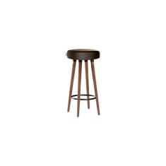 Banqueta Moderna Alta Roma Slim Marrom Escuro 70cm