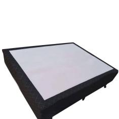 Base Box Blindado Casal AColchoes Suede Marrom 40x138x188