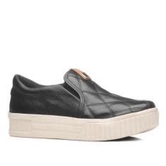 Tênis Feminino Pegada Slip-On Preto Flatform Conforto