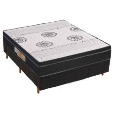 Cama Box Casal: Colchão Anatômico Polar D28/EP Orthoface + Base CRC Rústico Black(138x188)