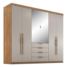 Guarda Roupa Giardino Casal Quarto com 6 Portas e 4 Gavetas - Demóbile