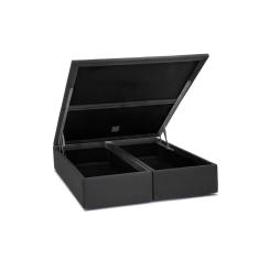 Cama Box Baú Universal Queen Suede Gray (158x198x35) - Ortobom