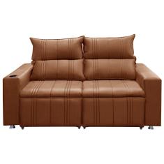 Sofá 2 Lugares Retrátil E Reclinável Madri 1,50m C/molas - Veludo Terracota