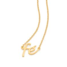 Colar Rommanel Banhado Ouro Pingente Fé 532076