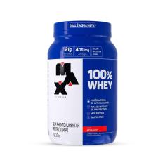 100% Whey Max Titanium 900g Proteína Concentrada WPC-Unissex