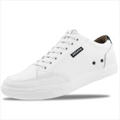 Tênis Casual Masculino Pegada em Couro Calce Fácil-Masculino