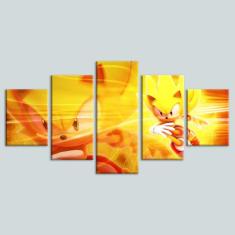 Quadro Decorativos Sonic com 5 peças 130x65