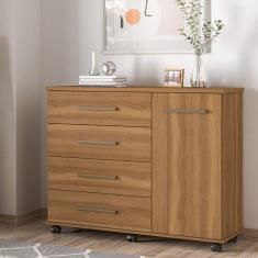 Cômoda 4 Gavetas 1 Porta Flora Demóbile Amendola