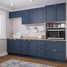 Cozinha Modulada 5 Peças Arizona CabeCasa MadeiraMadeira Branco/Azul