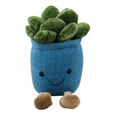 Planta Azul Feliz Com Perninhas 20cm - Pelúcia