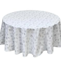 Toalha De Mesa Redonda Enfeites De Natal Em Jacquard D180Cm