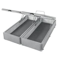 Box Com Ba  Super King Americanflex Cinza Serrana 193x203x40cm