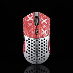 Hokeyio Adesivos antiderrapantes para mouse Suck Sweat para Finalmouse Ultralight 2 UL2 Starlight 12 (conjunto de impressão vermelho)