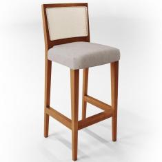 Banqueta Alta Cozinha Branco Zion L02 Bege