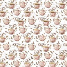 Papel De Parede Bule Xicara De Chá Decorativo Autocolante - LRP