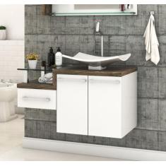 Gabinete Armário para Banheiro (Balcão C/cuba F44) Legno 830 - Compace