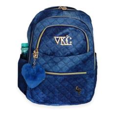 Mochila Feminina Juvenil Notebook Escolar Pompom Coração - Plat1