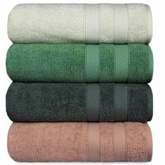 Kit 4 Toalha De Banho Fio Penteado Extra Macia - Comfort - Kit 1