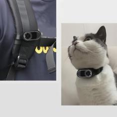 Coleira de Câmera para Gato 1080P, Mini Câmera Corporal para Gatos, Câmera Com Coleira para Animais de Estimação Câmera Corporal Portátil para Câmera de Gravação de Vídeo, Gatos