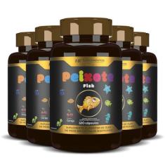 5X Peixote Omega 3 Kids Mastigavel 120Caps Hf Suplementos