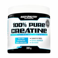 100% Pura Creatina Monohidratada 3000mg Pote 300g Creatine Natural Suplementação Treino Academia, Ganho Muscular Hipertrofia, Força Energia Resistência Matéria Prima Importada - Body Nutry