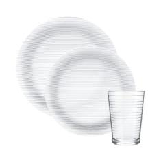 Aparelho de Jantar Nadir Diamante em Vidro 12 Peças - Duralex, Transpa