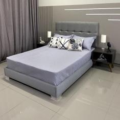 Cama King Prática E Versátil, Desmontável Com Cabeceira Berlim Linho C
