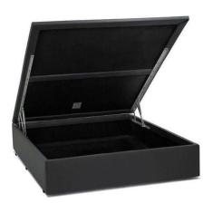 Cama Box Baú Casal Sintético 138x188 Cinza - RR COLCHOES