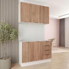 Cozinha Modulada 2 Peças sem Tampo com Rodapé 1 Aéreo e 1 Balcão Ipane