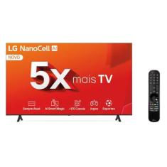 Smart TV 4K 75" LG NanoCell 75NANO80T Processador α5 Ger7 AI Hub de Esportes Alexa/Chromecast integrado webOS 24 Controle Smart Magic
