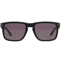 Óculos de Sol Oakley Holbrook 0OO9102L 9102B1 Tam 55 / Preto Fosco - Lentes Gradient Grey