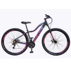Bicicleta Aro 29 Feminina Ksw Mwza Alumínio 21V Câmbios Shimano Tz Freio a Disco Suspensão Dianteira-Feminino