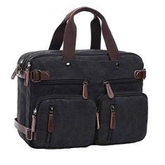 Bolsa Mochila Pasta Multifuncional Transversal Mochila Grande Com Bolsos Externos De Lona Resistente Mensageiro Carteiro Alça De Ombro Documentos Trabalho Crossbody - ZAFIN