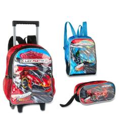 Mochila De Rodas Fast Machine Com Lancheira E Estojo Clio
