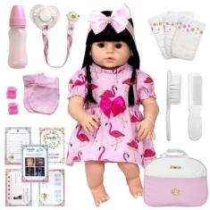 Boneca Reborn Morena Princesa Baby Alive 20 Acessórios Bolsa - Cegonha