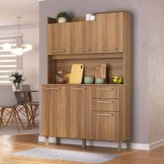 Cozinha Compacta 120,30cm 6 Portas e 2 Gavetas com Tampo 351 Luciane M