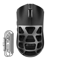 FELICON Mouse para jogos sem fio Attack Shark R3, taxa de sondagem PAW3395 26K DPI 8KHz, liga de magnésio 46 g ultraleve, modo triplo programável BT/2,4G/mouse de computador com fio com cabo enrolado