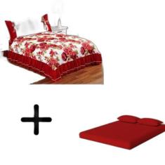 Kit Combo 01 Colcha Cobre Leito Lençol Isabela + 1 Jogo Cama - Lux Enx