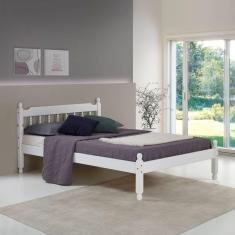 Cama Casal em Madeira Maciça Mv Outlet