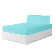 Jogo De Cama Kit Lençol Casal Padrão 3PÇS Hotel Cama Box - SEVEN ENXOV